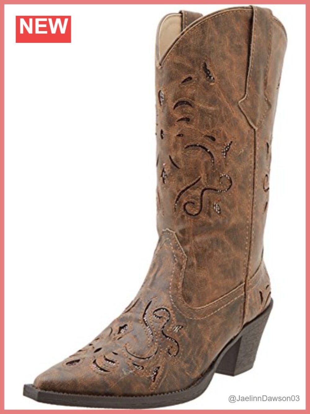 Roper Glitter Underlay Faux Leather Mid-Calf Chelsea Boots